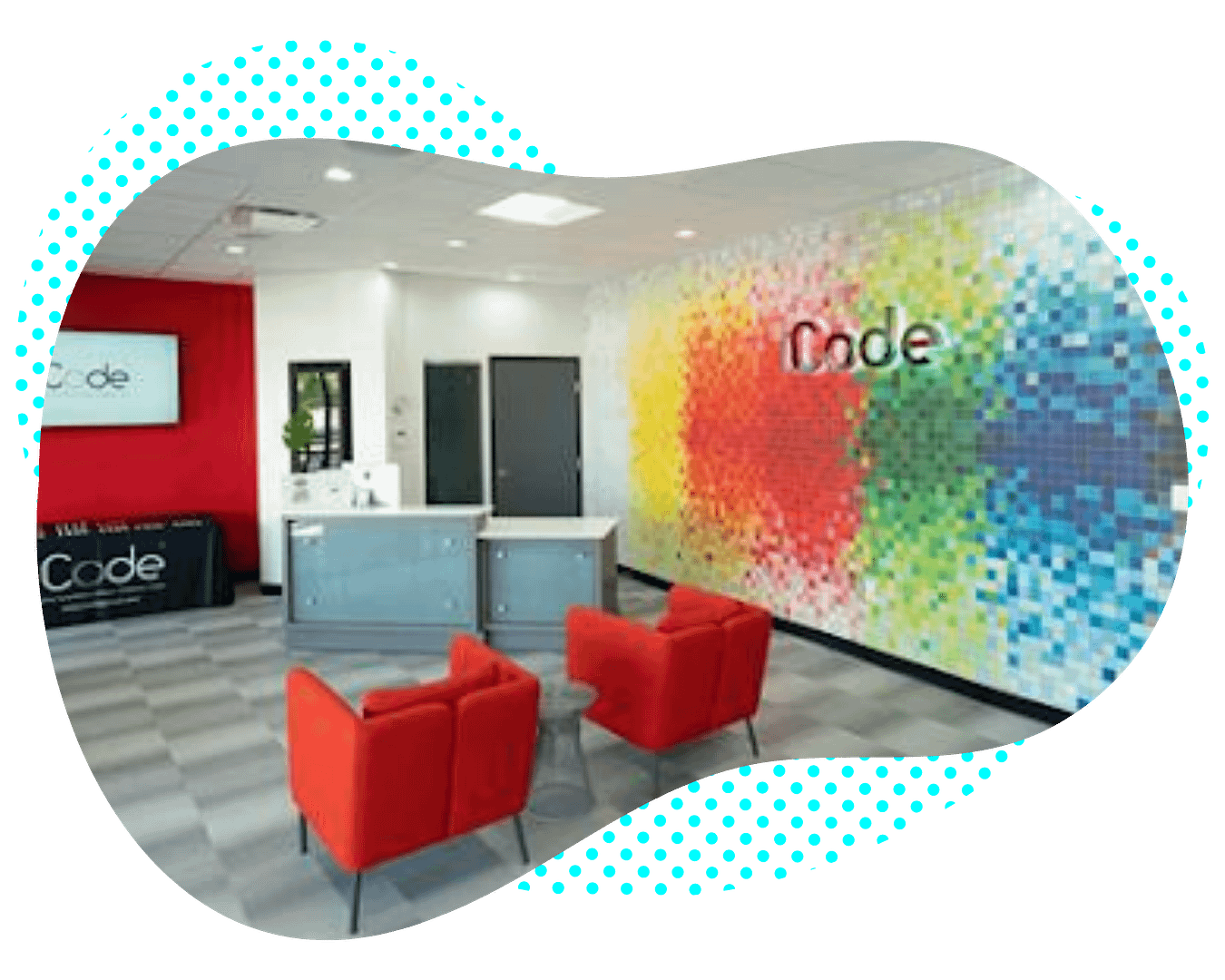 An iCode Entrance lobby