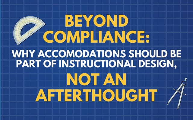Teacher planning inclusive instructional design with accommodations built into a lesson for diverse K-12 learners