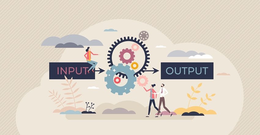 illustration depicting input and output