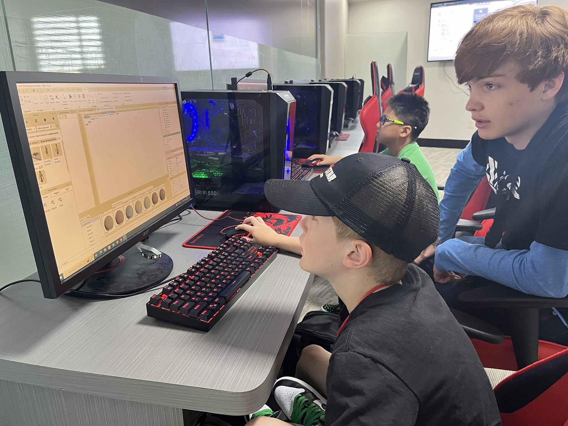 Young students coding at iCode franchise center