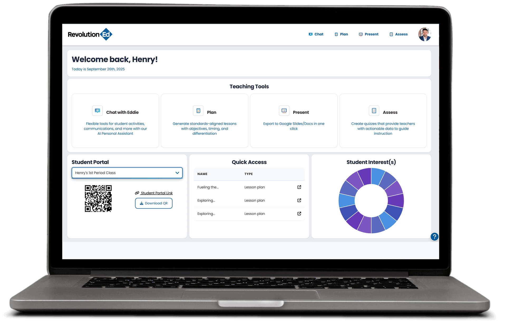 RevolutionEd Platform Interface